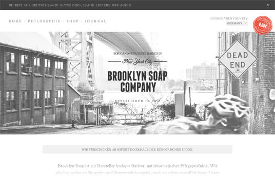 Screenshot of THE BROOKLYN SOAP COMPANY