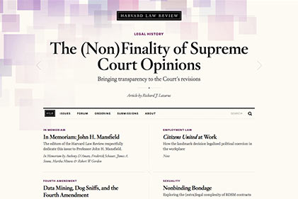 Screenshot of Harvard Law Review