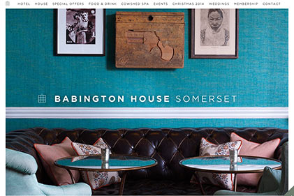 Screenshot of Babington House Somerset