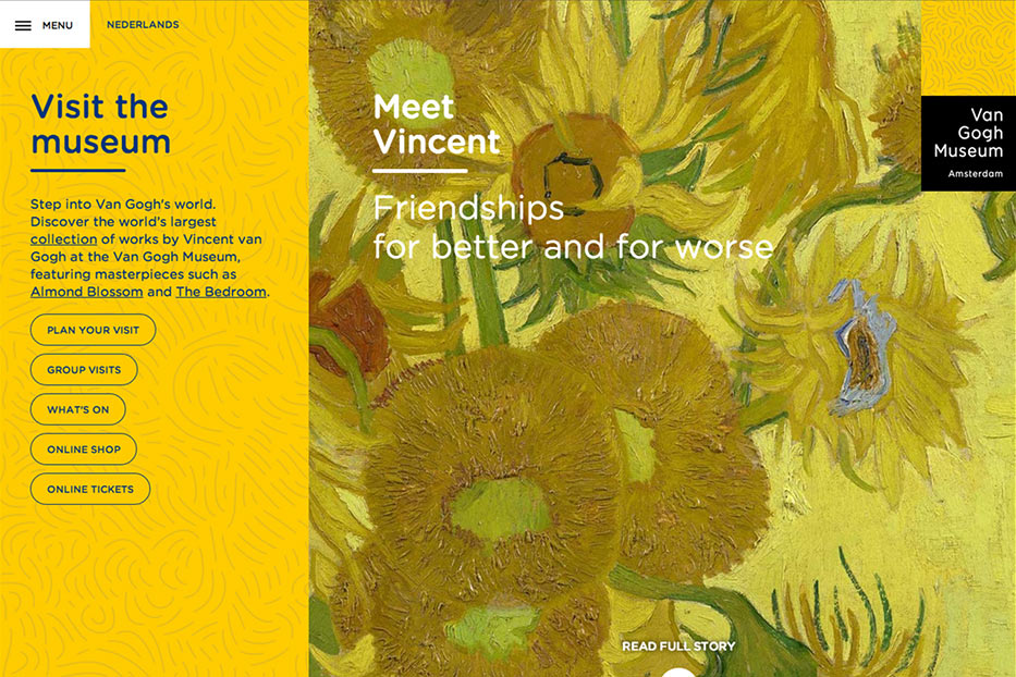 Screenshot of Van Gogh Museum
