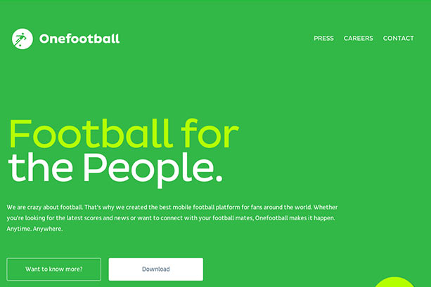 Screenshot of Onefootball