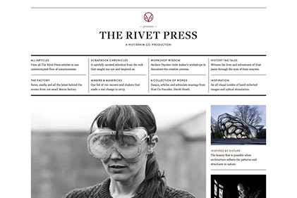 Screenshot of The Rivet Press