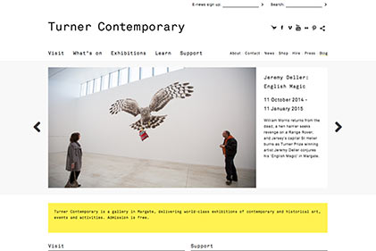 Screenshot of Turner Contemporary
