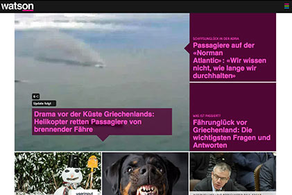 Screenshot of Watson.ch