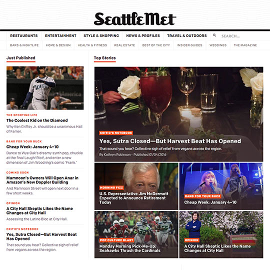 Screenshot of Seattle Met